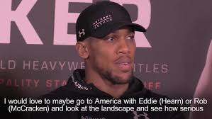 Anthony Joshua eyes up showdown with Deontay Wilder