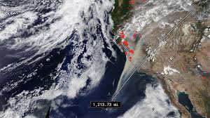 As dozens of fires continue to blaze across northern california, i'm grateful for helpful maps and materials posted to twitter and 95033talk to give insight into where the flames are heading. Active Bay Area California Wildfires Create 1 214 Mile Smoke Plume Visible From Space Abc7 San Francisco