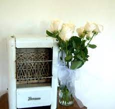 Vintage White Thompson Gas Space Heater With Ceramic Grates White Vintage Space Heater Heater