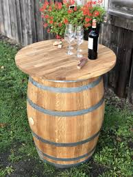 Weinfass Stehtisch Mit Eichenholzplatte Etsy Wine Barrel Furniture Outdoor Decor Barrel Furniture