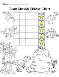 Dinosaur Speech Sticker Chart Coloring Page