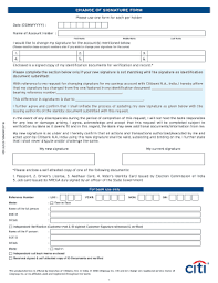 And then shortly after that, it became the first national city bank. Fillable Online Change Of Signature Form Citibank India Fax Email Print Pdffiller