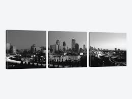 Atlanta Skyline Art Black And White Atlanta Panoramic Skyline Cityscape Black Unknown Artist Icanvas Panoramic Wall Art Atlanta Skyline Black And White Wall Art