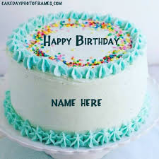Birthday Cake With Name Edit For Men The Gift Of Birthday Cake With Name Is Sweetest Gift Than Any Other Gifts You Can Also Add A Picture Of Bir In 2020 Happy Birthday Cakes Cake Name Happy Birthday Name