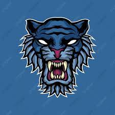 Blue Tiger Mascot Aggressive Angry Animal Png And Vector With Transparent Background For Free Download Blue Tigers Cartoon Logo Mascot