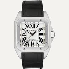 Check spelling or type a new query. Crw20073x8 Santos 100 Watch Large Model Automatic Movement Steel Leather Cartier