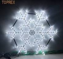 Office Xmas Decoration Ideas Christmas Motif LED Snowflake Light with Rope  Light