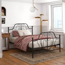 Even if you don't have any fencing on hand, you can make this beautiful headboard for about $25 depending on where you purchase the cedar pickets. Dhp Ivorie Metal Bed Full Size Frame Adjustable Base Height Black Walmart Com Walmart Com