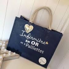 Sac En Jute Infirmiere En Or Et A Paillette Cadeau Infirmiere Sac Infirmiere Cadeaux Infirmiere Sac