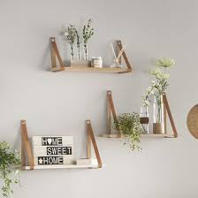 Etagere Tablette Chene 50x19cm Sangles Cuir 0 90cm En 2020 Decoration Etageres Deco Murale Chambre Decoration Murale Creative