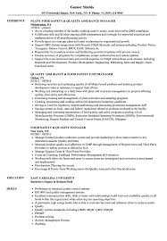 Accounting & finance resume examples accounting and finance resumes require a strong display of both education and skills. Food Quality Manager Resume Samples Velvet Jobs