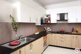 This Bengaluru Kitchen Is Not Just Pretty It S On Budget Too Kitchen Design L Shaped Kitchen Designs Kitchen Cabinet Design