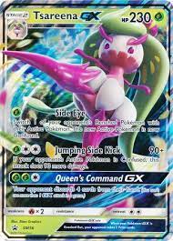 My tsareena, airine, absolutely loves kicking her toys around. Tsareena Gx Pokemon Oversized Cards Pokemon Trollandtoad