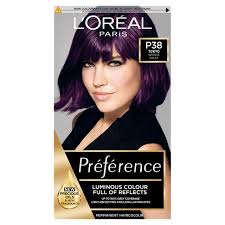I boxed dyed my hair with the l'oréal brand, but the color i chose didn't do anything to my hair. L Oreal Paris Preference Permanent Hair Dye Tokyo Intense Violet Purple P38 Sainsbury S