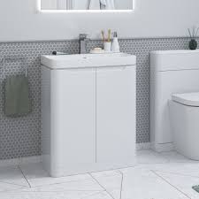 Bathroom vanities are the furnishing underdogs ranked the lowest priority over the tub, wallpaper, and mirror. Bathroom To Love Lambra 500 Two Door Unit And Basin White