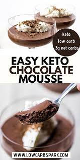 Low Carb Keto Chocolate Mousse Low Carb Spark Recipe Keto Chocolate Mousse Low Carb Chocolate Mousse Keto Recipes Easy