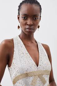 Laura star embellished maxi dress sales