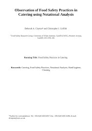 Biology includes rich features that engage students in scientific inquiry, highlight careers in the biological sciences, and offer everyday. Pdf Observation Of Food Safety Practices In Catering Using Notational Analysis