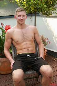 Tall & Blond Straight Footballer Andrew Shows off his Hairy Body &  Impressive Uncut Erection! by English Lads