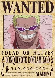 Donquixote Doflamingo Wanted Poster By In 2020 One Piece Drawing One Piece Bounties Manga Anime One Piece