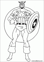 Escudo Capitan America Para Colorear