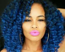 29 blue hair color ideas for daring women | stayglam. 8 Mali Bob Marley Curly Twist Crochet Braiding Hair Sythentic Braid Ombre Blue Ombre Crochet Braids Crochet Braids Hairstyles Hair Styles