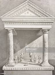 Lararium in the form of an aedicula, chapel in the ancient Roman ...