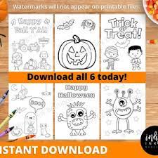 Hundreds of free spring coloring pages that will keep children busy for hours. Halloween Coloring Sheets Instant Download Fall Coloring Etsy