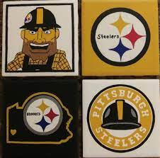 American ceramic tile & supply, inc. Pittsburgh Steelers Nfl Hand Painted Ceramic Tiles Etsy