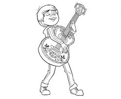 Guitar coloring pages to download and print for free source : Printable Coco Coloring Pages Sheet Free Coco Playing Guitar Coloring To Print Pictures Ecolorings Info