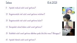 Niat solat sunat gerhana matahari. Feqah Tahun 4 Perbincangan Dan Latihan Topik Solat Sunat Gerhana Youtube