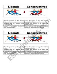 Mexican History Liberals Vs Conservatives Matching Exercise Esl Worksheet By Borotraj