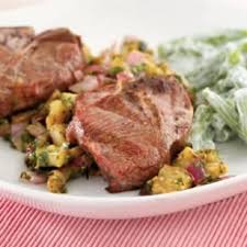 Grilled Lamb Chops With Eggplant Salad Recipe Lamb Chops Grilled Lamb Chops Grilling Recipes