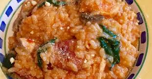 Chicken Chorizo Mushroom Risotto Recipe Mushroom Risotto Risotto Stuffed Mushrooms