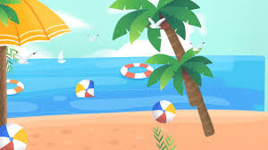 Beach Palm Ocean Sea Background, Tropical, Paradise, Island Background  Image for Free Download