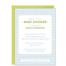 Gingham Baby Shower Invitation Paper Source Green Baby Shower Shower Invitations Baby Shower