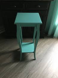 Blue Accent Table Can Be Used As Nightstand Plant Stand Original Bombay Piece Sanded Down Painted And Waxed Home Decor Table Accent Table