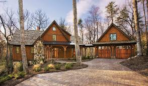 It is especially reminiscent of the mediterranean house with its shallow, sloping tile roof and verandas. Timber Frame Exteriors Gallery Mill Creek Post Beam