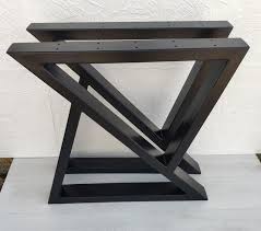 Trouvez pieds table metal sur 2ememain ✅ avantageux pour tout le monde. Steel Legs For Dining Table Metal Table Legs Industrial Style Pied De Table Z Design Set Of 2 H 72cm W 72cm Profile 80x40 Dz8040 Metal Table Metal Table Legs Table Legs