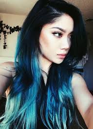 Hair Color Forever Ombre Mutlicolor Mermaid Hair Black Blue Green Dark Beauty Uniqueness Wildflower Hair Styles Blue Ombre Hair Dyed Hair