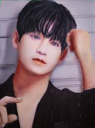 Abstract landscape Sanded 9x12 paper Pan Pastels 'Winter Wishes'