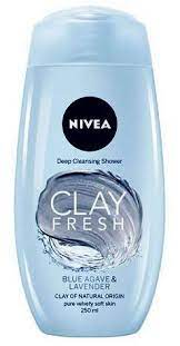 Nivea Clay Fresh Blue Agave Lavender Deep Cleansing Shower Gel Body Wash Gel De Dus Argila Lavanda Shower Gel Skin Treatments Beauty Products Drugstore