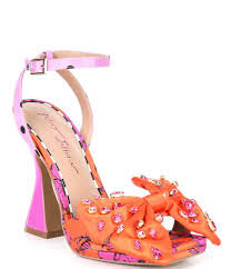 Betsey also converted an old, small hotel in mexico into a house which she rents out to interested people; Betsey Johnson Loise Bow Floral Print Platform Sandals Dillard S