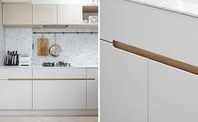 No Hardware For The Kitchen Cabinets In This London Home Kitchen Cabinets Without Hardware Kitchen Cabinets Without Handles Kitchen Without Handles
