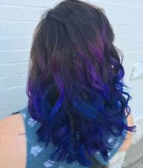 It's a bold look for sure, but one that looks amazing when braided or curled to let all the highlights and lowlights shine through. Pravana Purple Blue Magenta Hair Natural Level 5 Hair Used Redken 4n On Zone 1 Balayaged With Redken Flash Lift Magenta Hair Hair Dye Tips Honey Hair Color