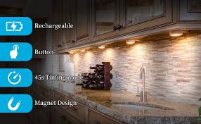 Amazon Com Bason Puck Lights Under Cabinet Lighting Closet Light Wireless Usb Rechargeable Led Button Tap Lights Stick Anywhere For Kitchen Wardrobe Bedroom Bathroom Safe Lights For Decorative 3000k 2 Pack Home Improvement