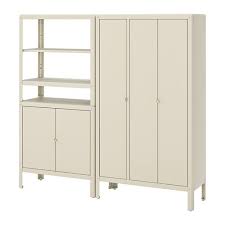 Kolbjorn Shelving Unit With 2 Cabinets Beige Ikea Canada Ikea Outdoor Storage Cabinet Ikea Storage Cabinets Outdoor Storage Bench