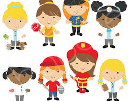 Community Helpers Job Clip Art And Line Art Set 1 Personal Etsy Clip Art Art Set Helper Jobs
