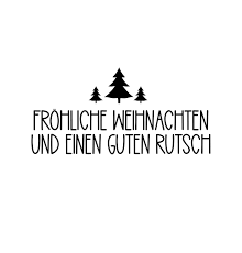 Sticker / Aufkleber Fröhliche Weihnachten und einen guten Rutsch mit Tannenmotiv