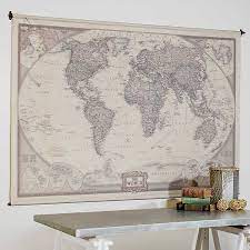 Vintage Map Of The World Tapestry World Map Wall Art World Map Decor World Tapestry